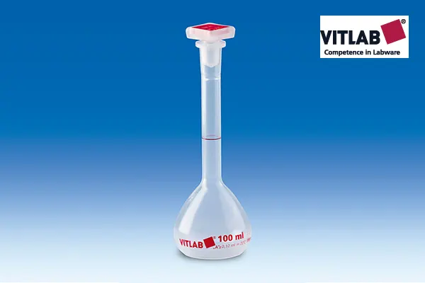 Vitlab Volumetric Flasks, PMP, Class A, with NS stoppers, PP