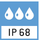IP 68 protection in accordance with DIN EN 60529