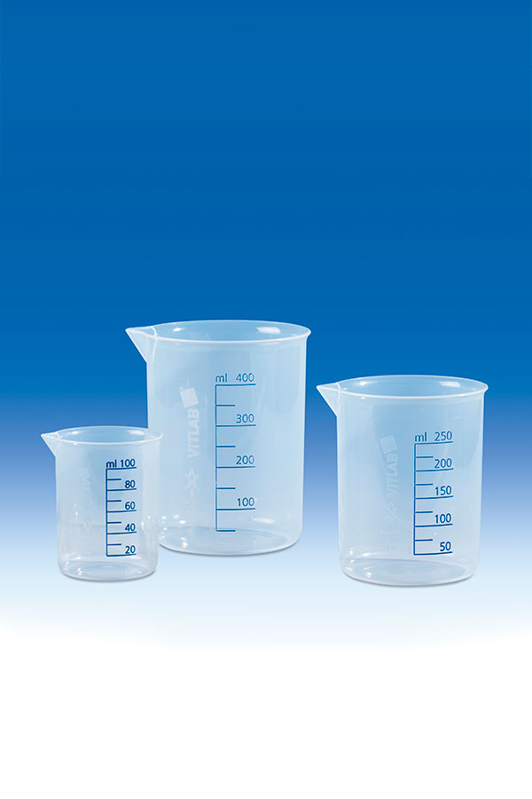 Vitlab Griffin Beakers, PP, Raised Blue Scale| Copens Scientific Malaysia